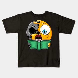 Reading Zombie Emoji Kids T-Shirt